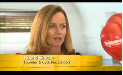Naomi Simson RedBalloon Kochie TV appearances